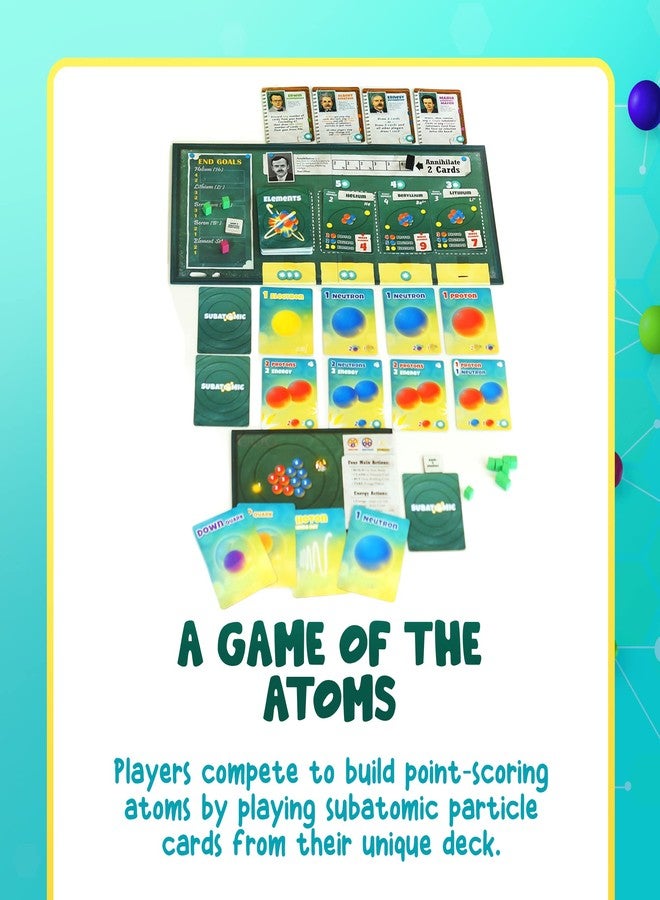 Genius Games Subatomic: an Atom Building Game (2nd Edition) | A Chemistry Game About Elements, Protons, Neutrons, and Electrons | Educational Science Board Games for Teens, Adults, Classrooms, Schools, and Family - Image 4